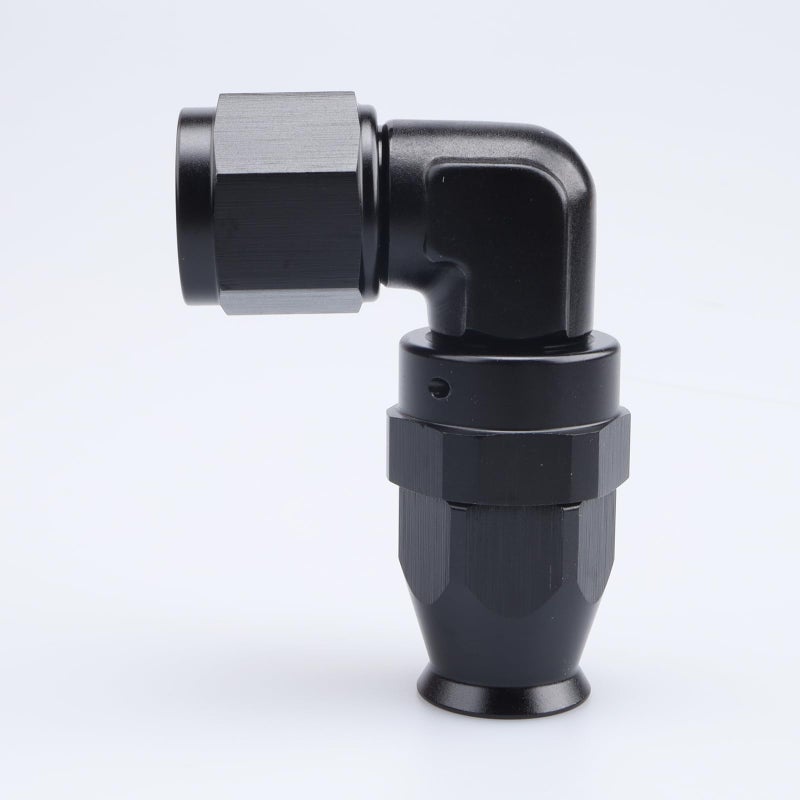 AC PERFORMANCE Black Tight Radius Aluminum -8AN AN8 90 Degree Swivel Forged Fuel Oil PTFE Hose End Fitting for Teflon Hose - Image 1